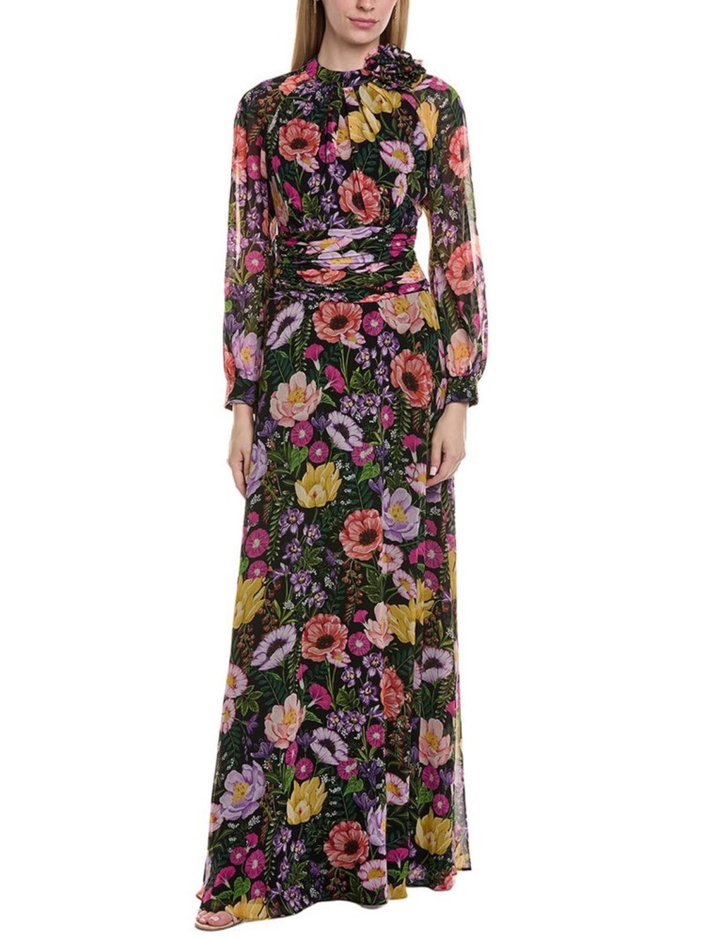 TERI JON BY RICKIE FREEMAN Floral Chiffon Gown size 14 New NWT